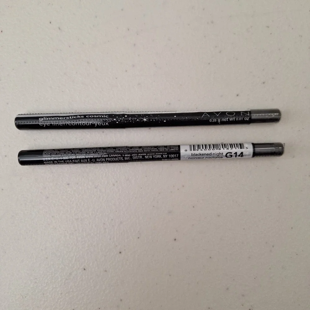 2 Set AVON GLIMMERSTICKS *COSMIC* EYE LINER - Blackened Night - G14 - New Sealed